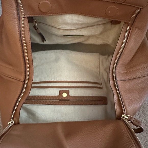 Tory Burch Large Half Moon Satchel Camel - Picture 8 of 11